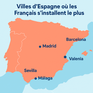 villes espagne ou il y a des français