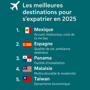 expatriation en 2025 - Top 5