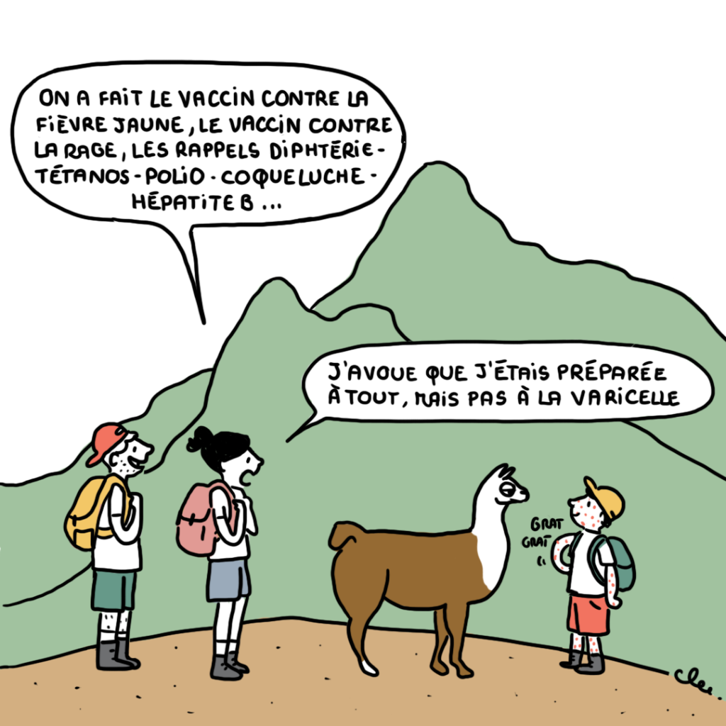 Drawing Cl&eacute;mentine Latron - travel and vaccines